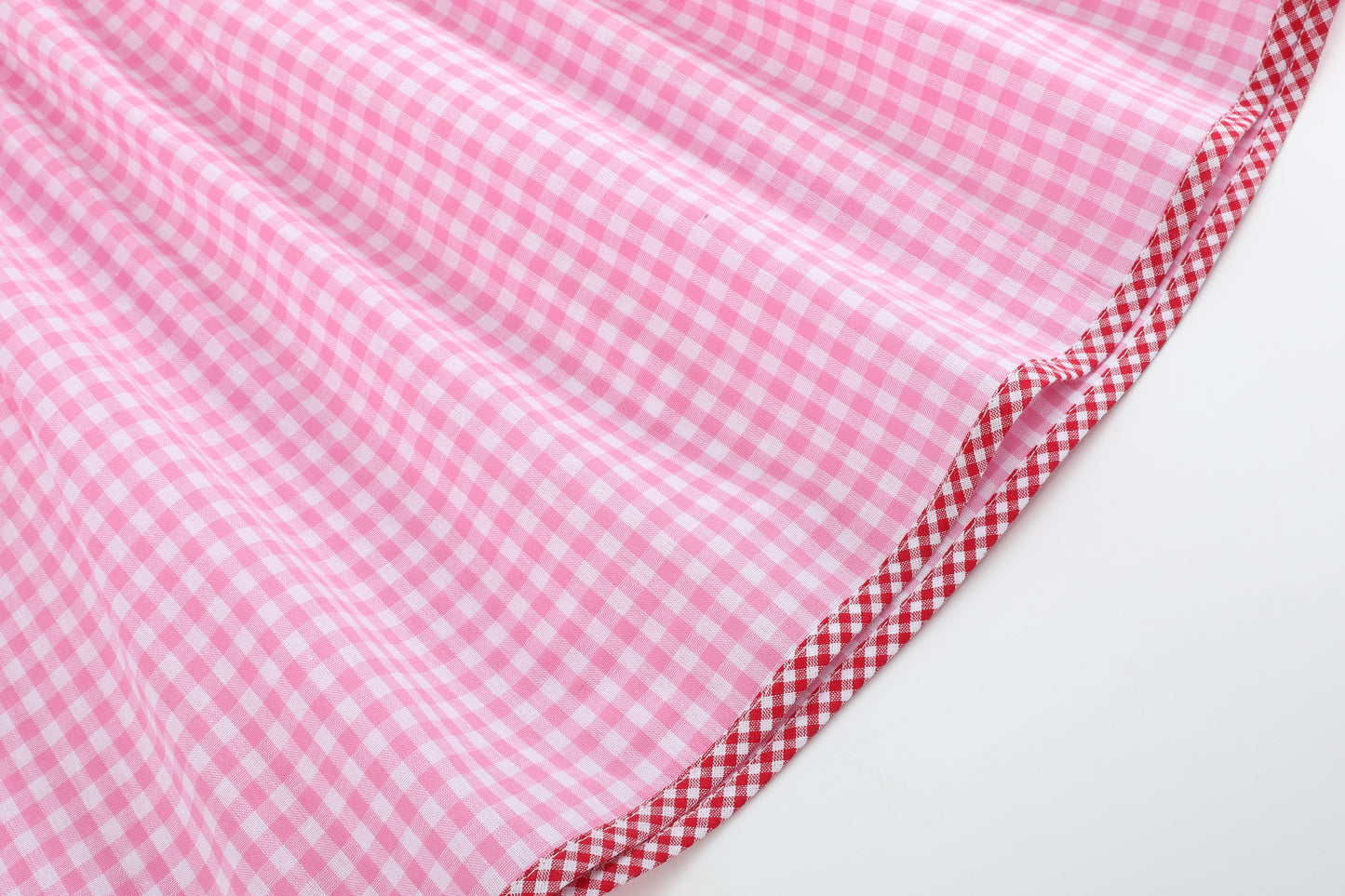 Pink Gingham Crawfish Smocked Bishop Dress