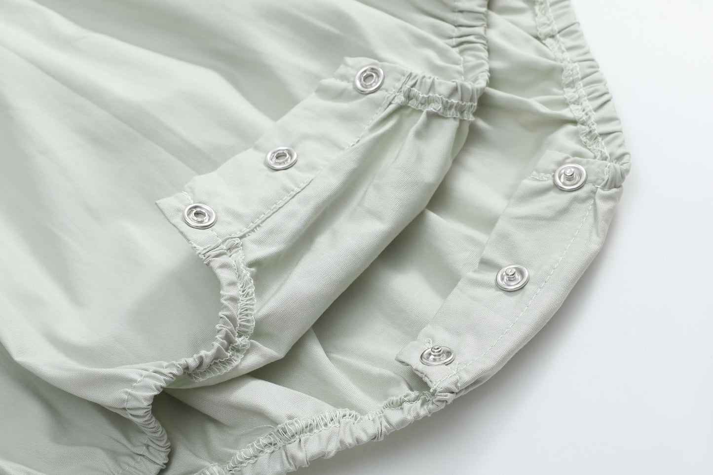 Sage Green Pumpkin Smocked Ruffle Romper