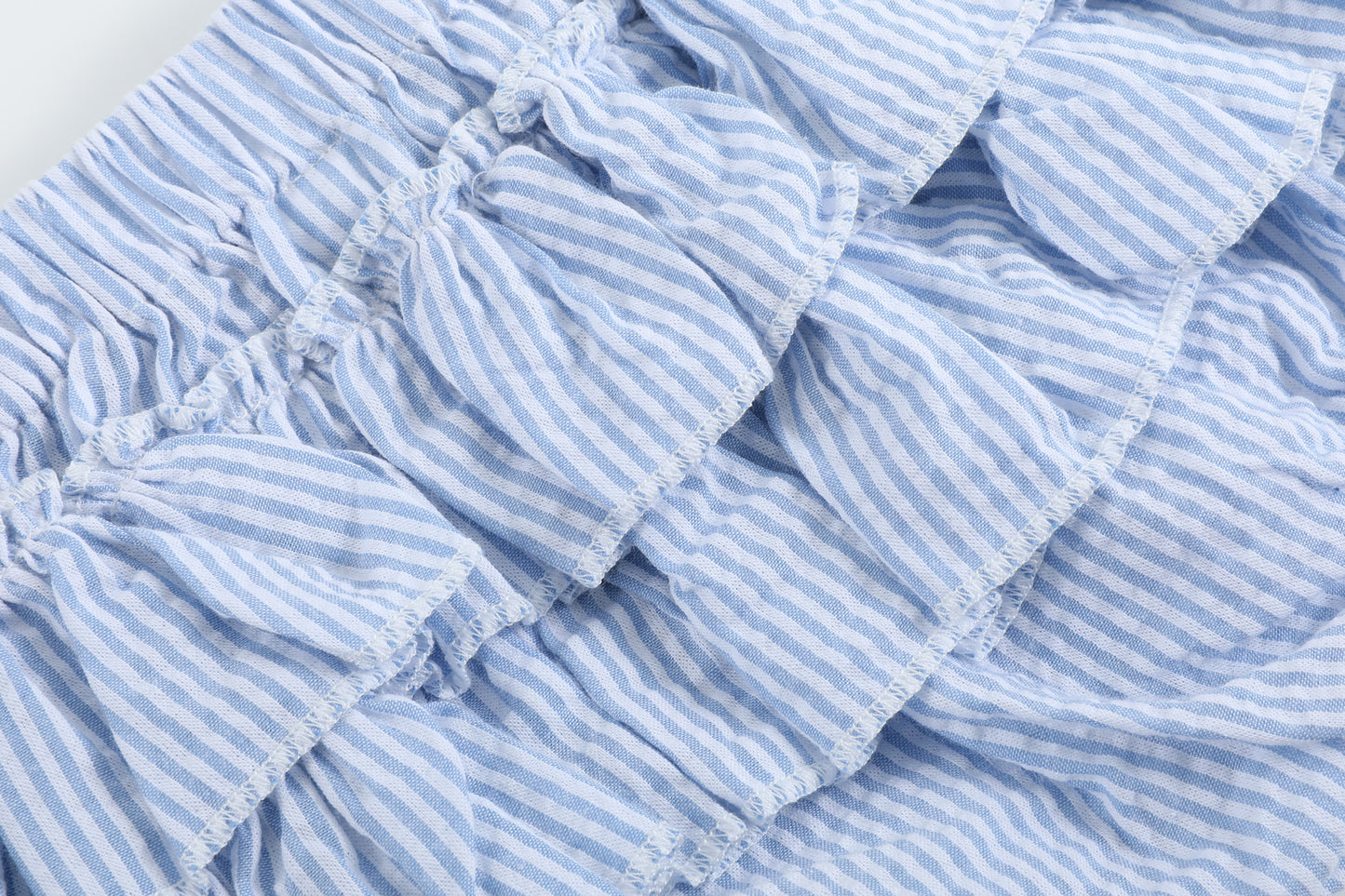 Light Blue Seersucker Turtle 2pc Bloomer Set