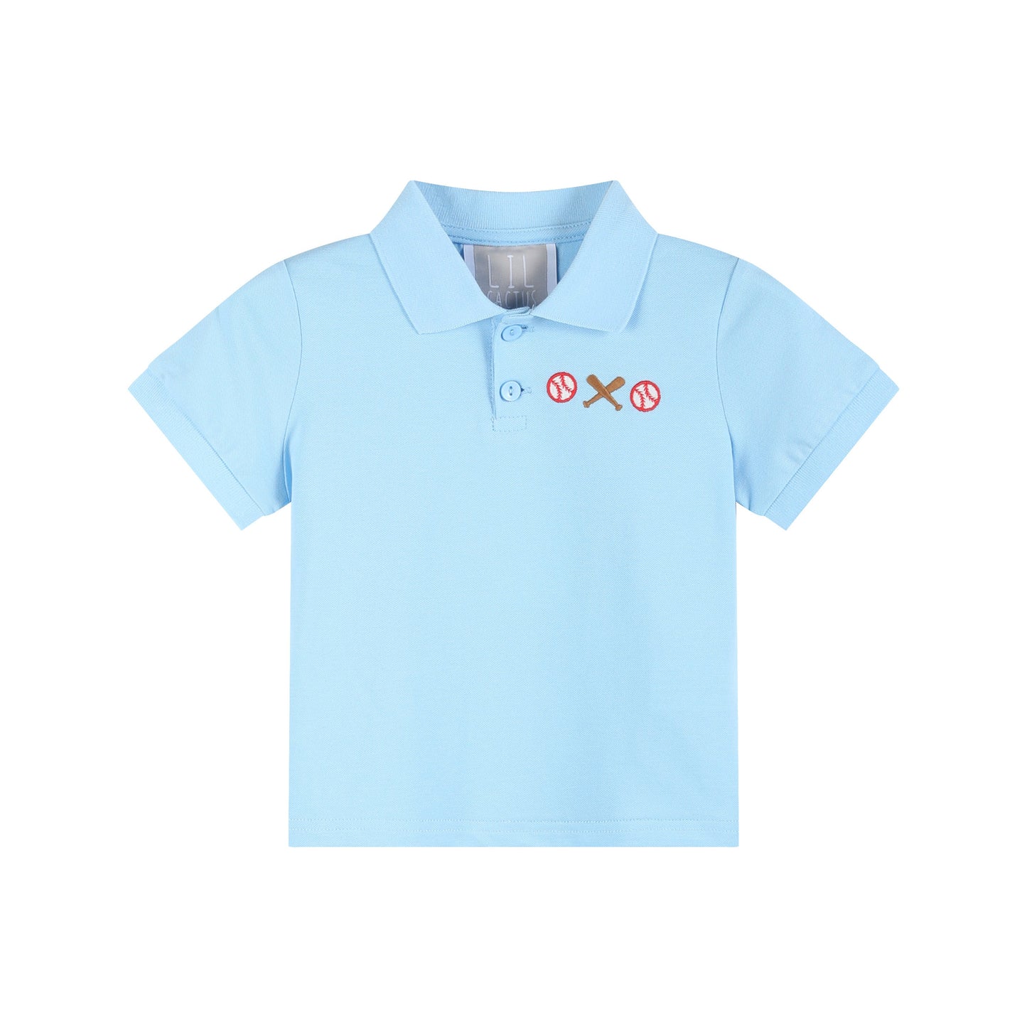 Blue Baseball Polo Shirt