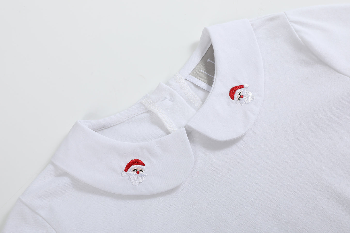 White Cotton Santa Collared Shirt