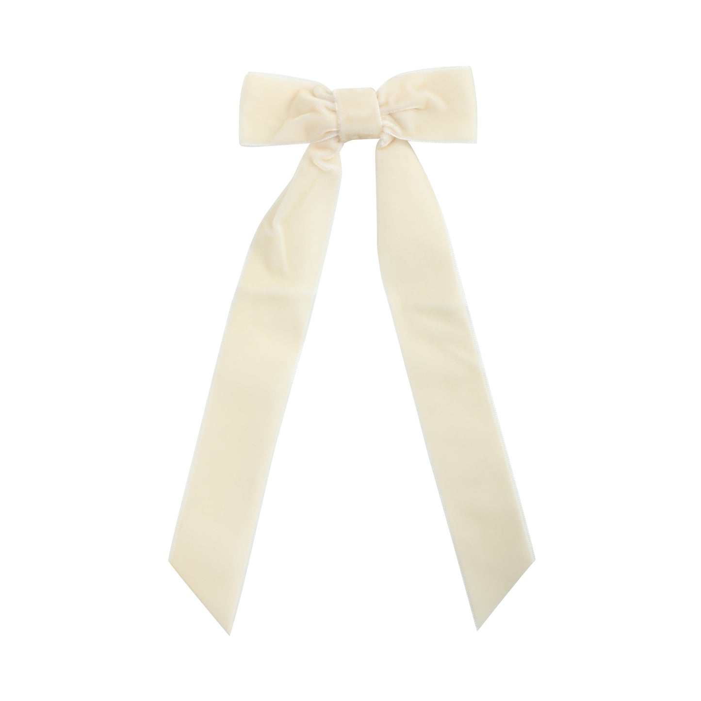 Light Cream Long Tails Hair Bow