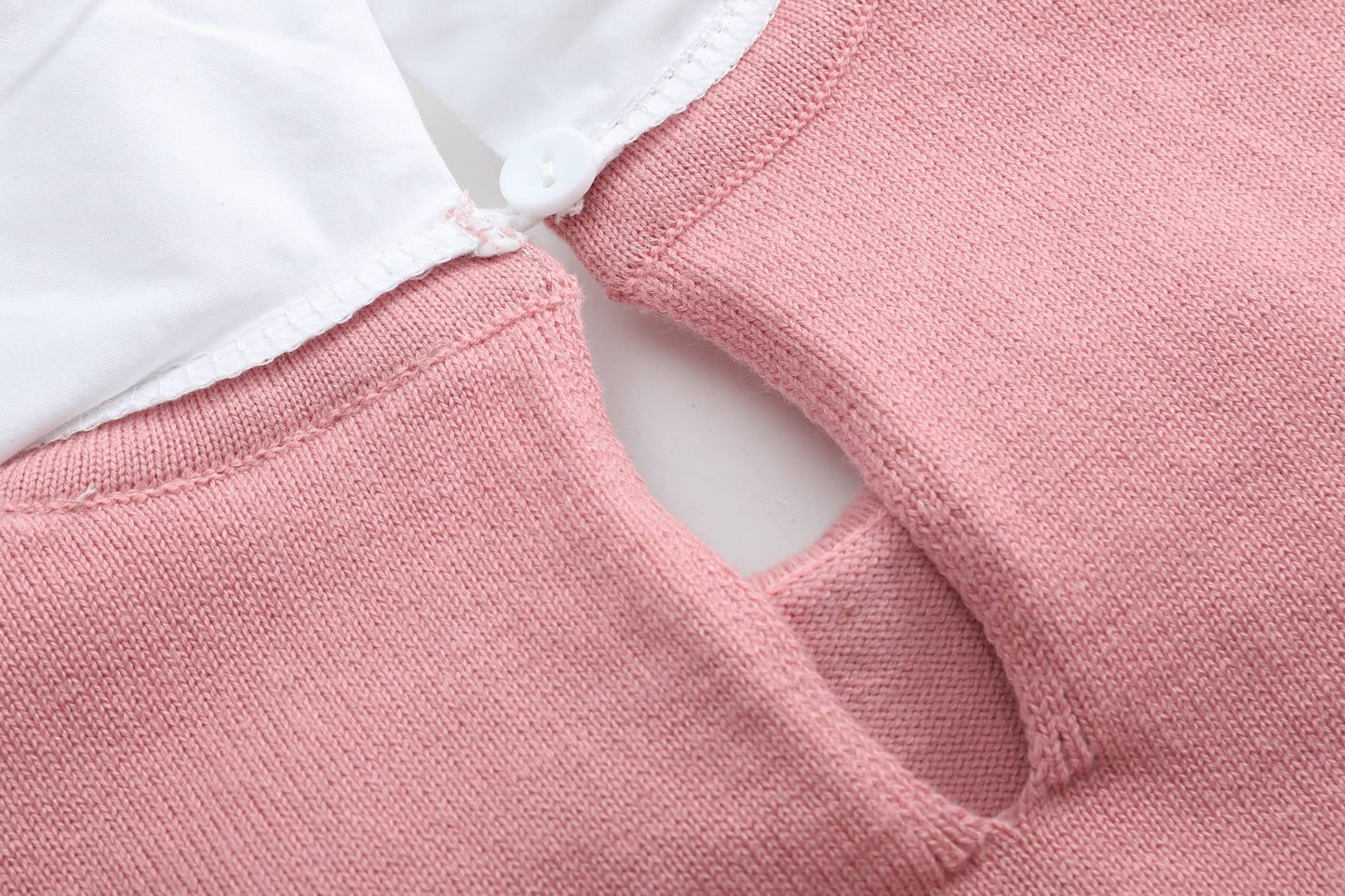 Heirloom Pink Roses Collared Sweater
