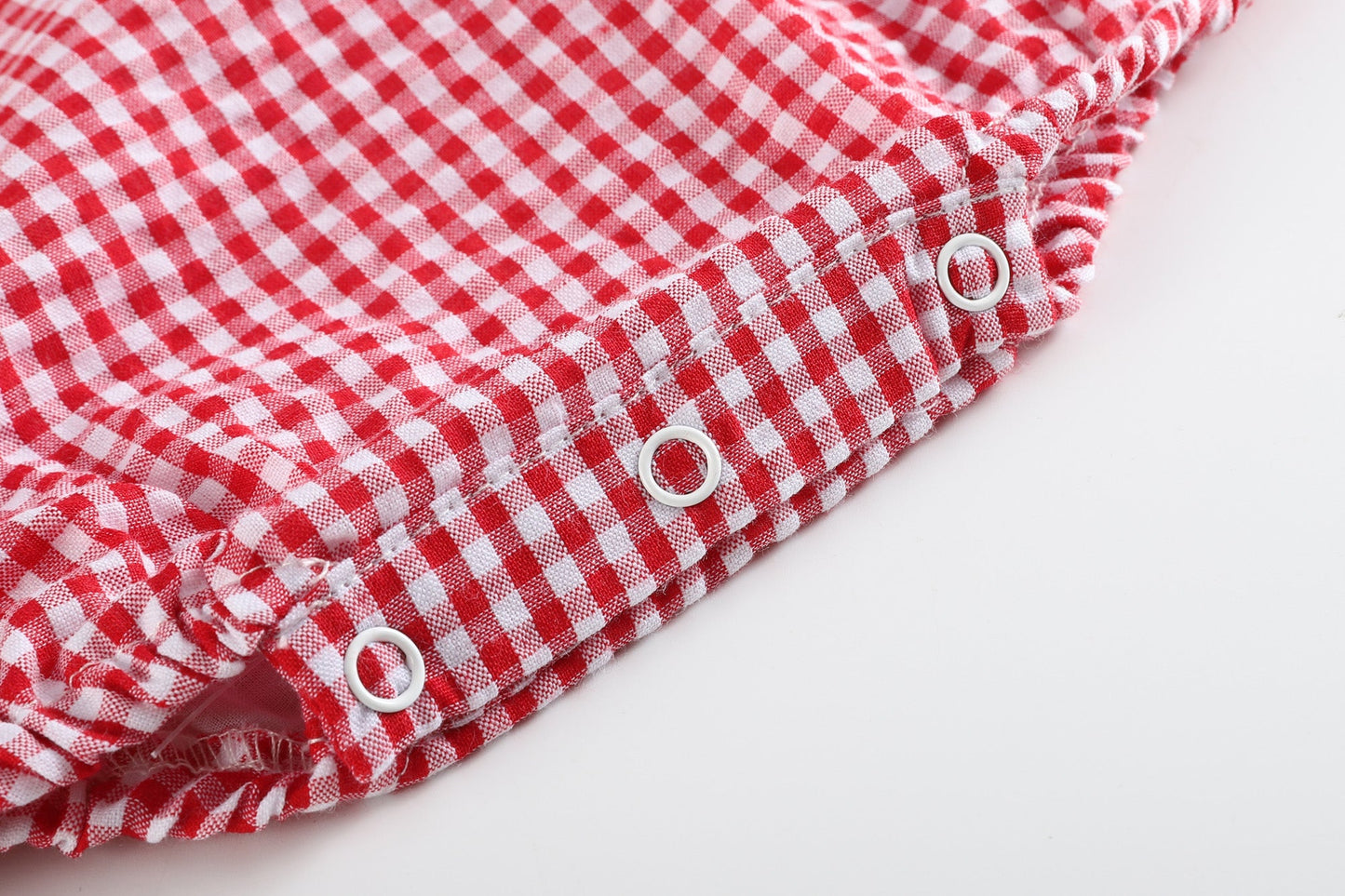 Classic Red Gingham Romper
