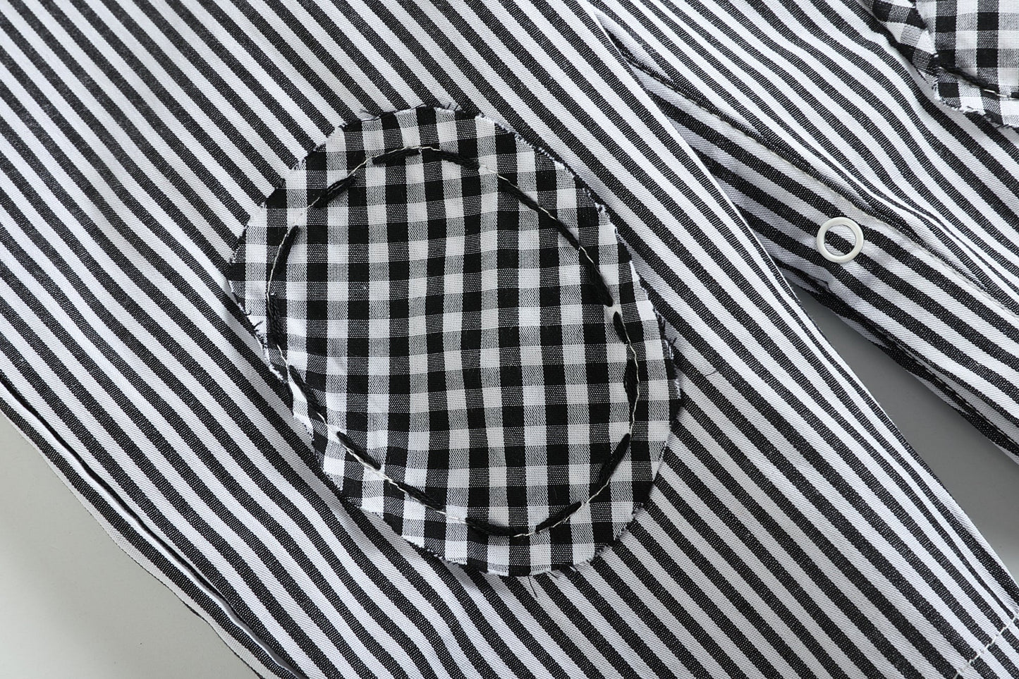 Black Stripe Pumpkin 'Boo' Overalls