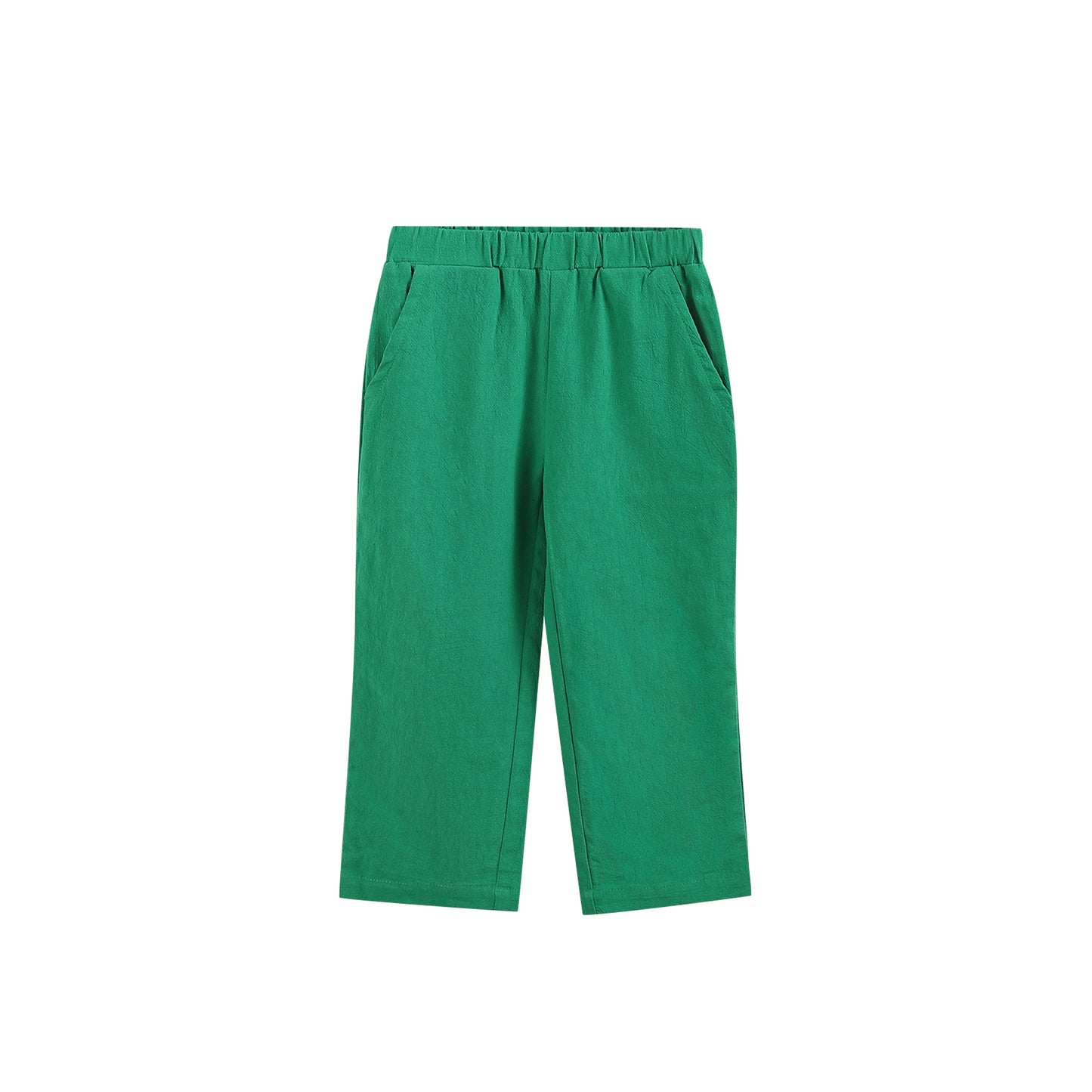 White Pompom Reindeer and Green Pants Set