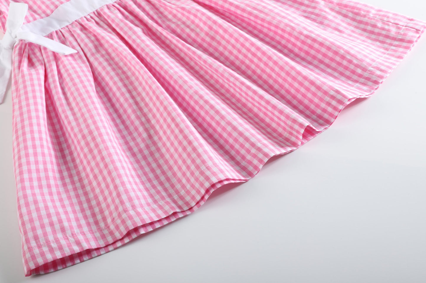 Light Pink Gingham A-Line Dress