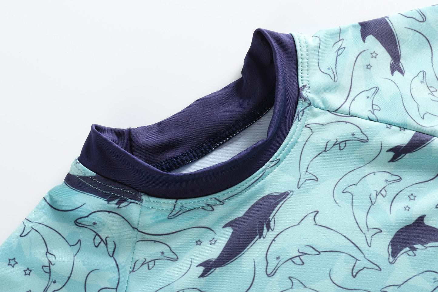 Dolphins Ruffle Rashguard and Bottoms 2 pc Set