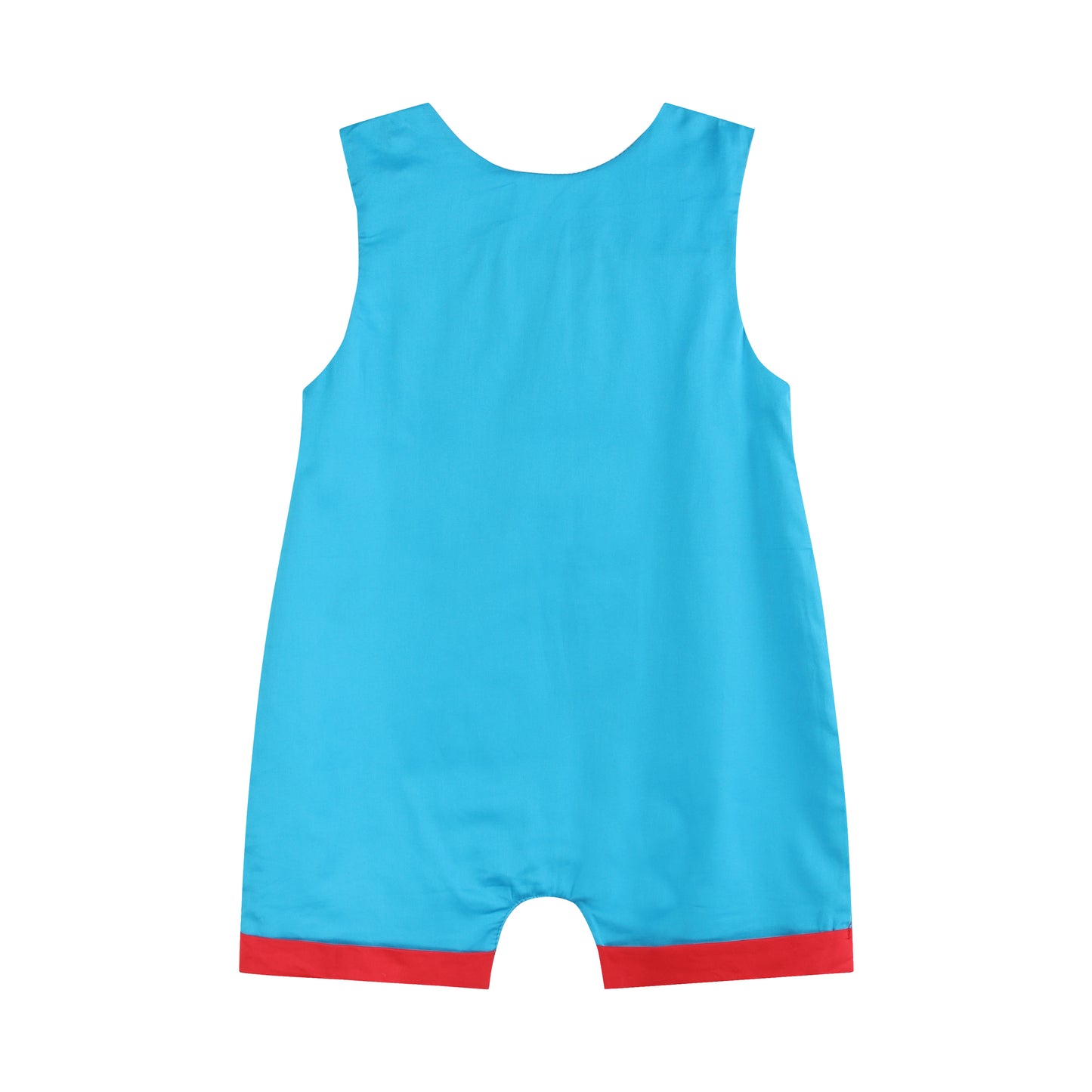 Blue Tractor Applique Shortalls