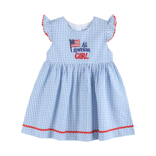 All American Girl' Blue Gingham Dress