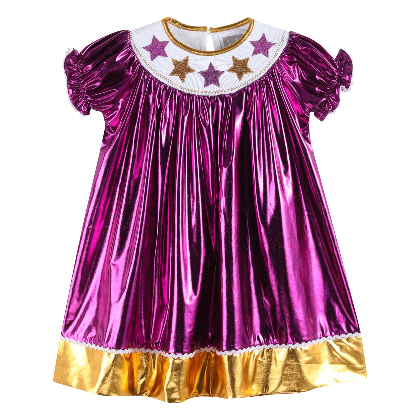 Limited Edition - Louisiana Purple and Gold Star Bishop Dress