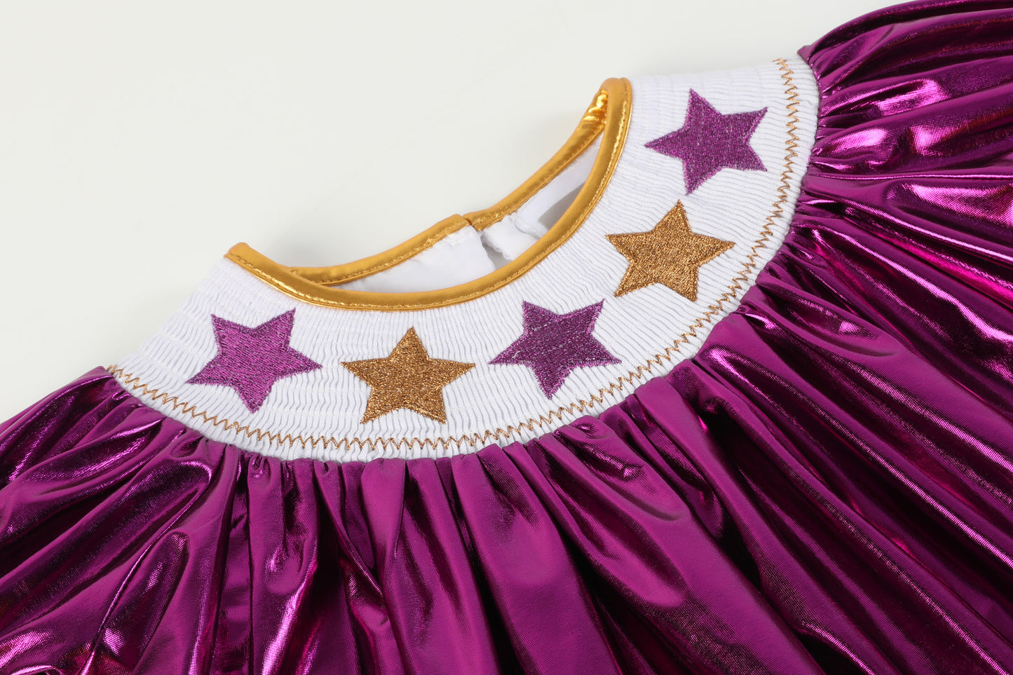 Limited Edition - Louisiana Purple and Gold Star Bishop Dress