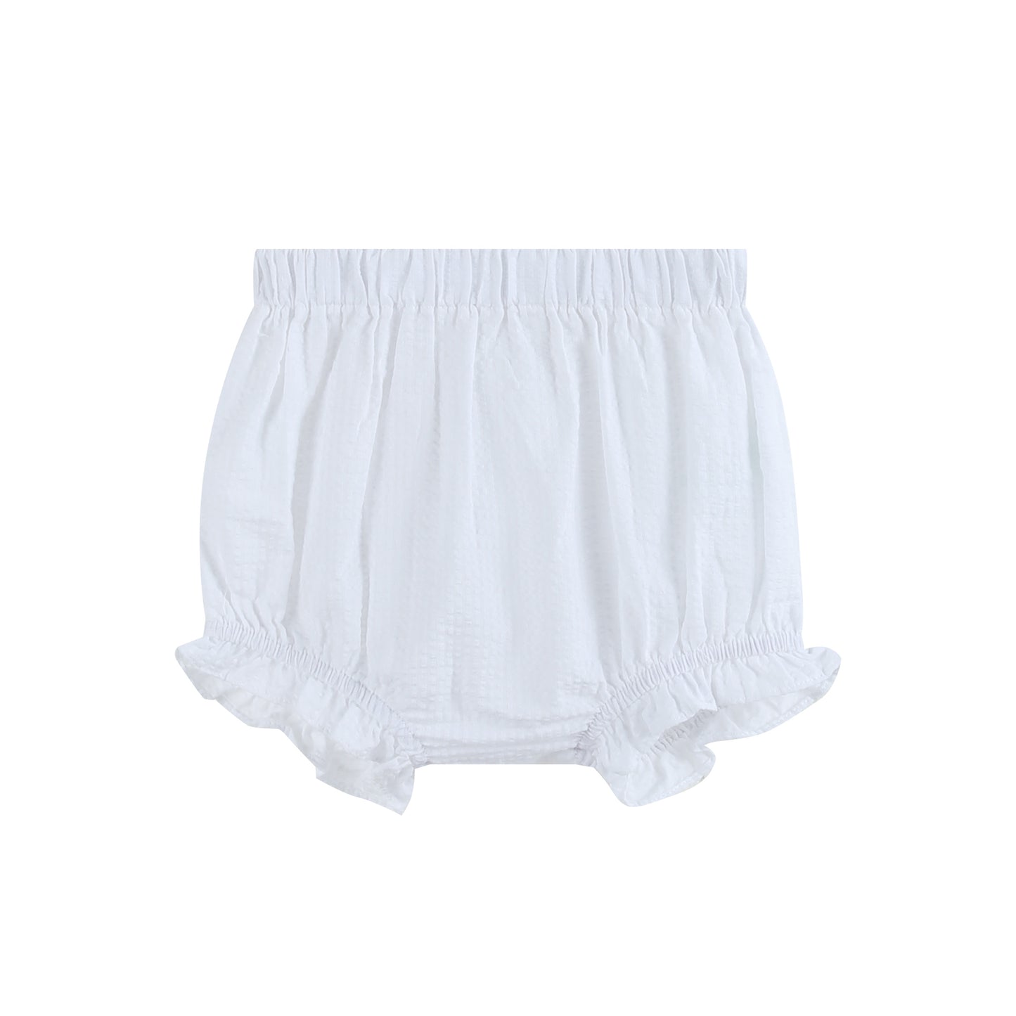 White Baby Sister Smocked Dress and Bloomer Set