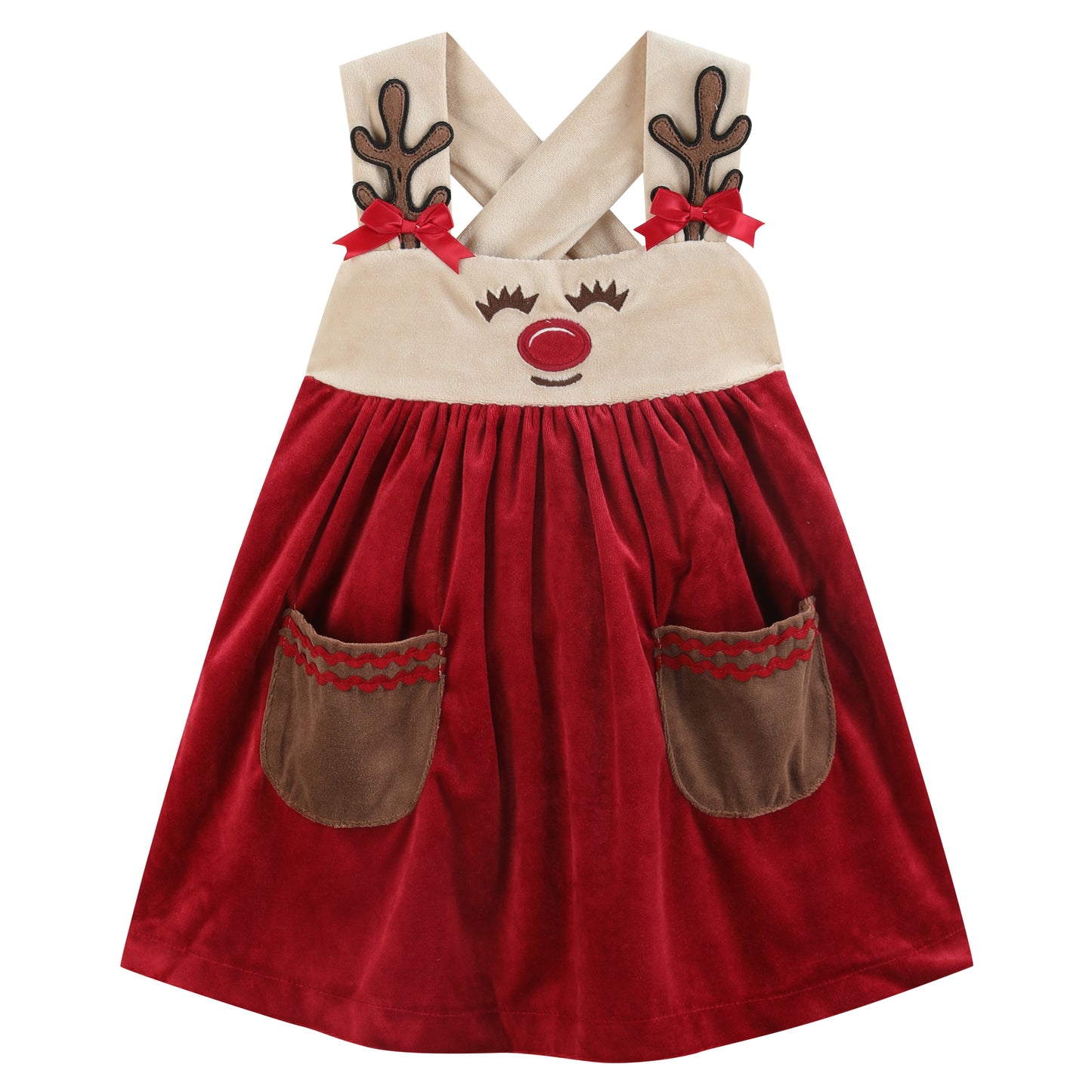 Red and White Reindeer Christmas Jumper
