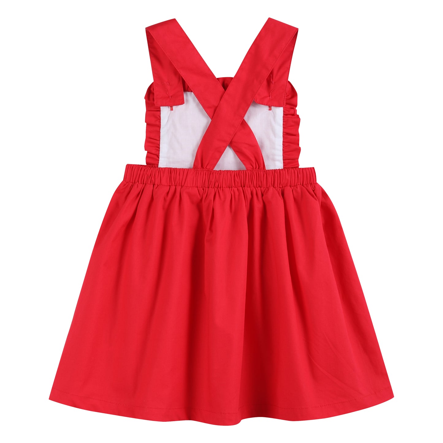 Red Ruffle Jumper Dress