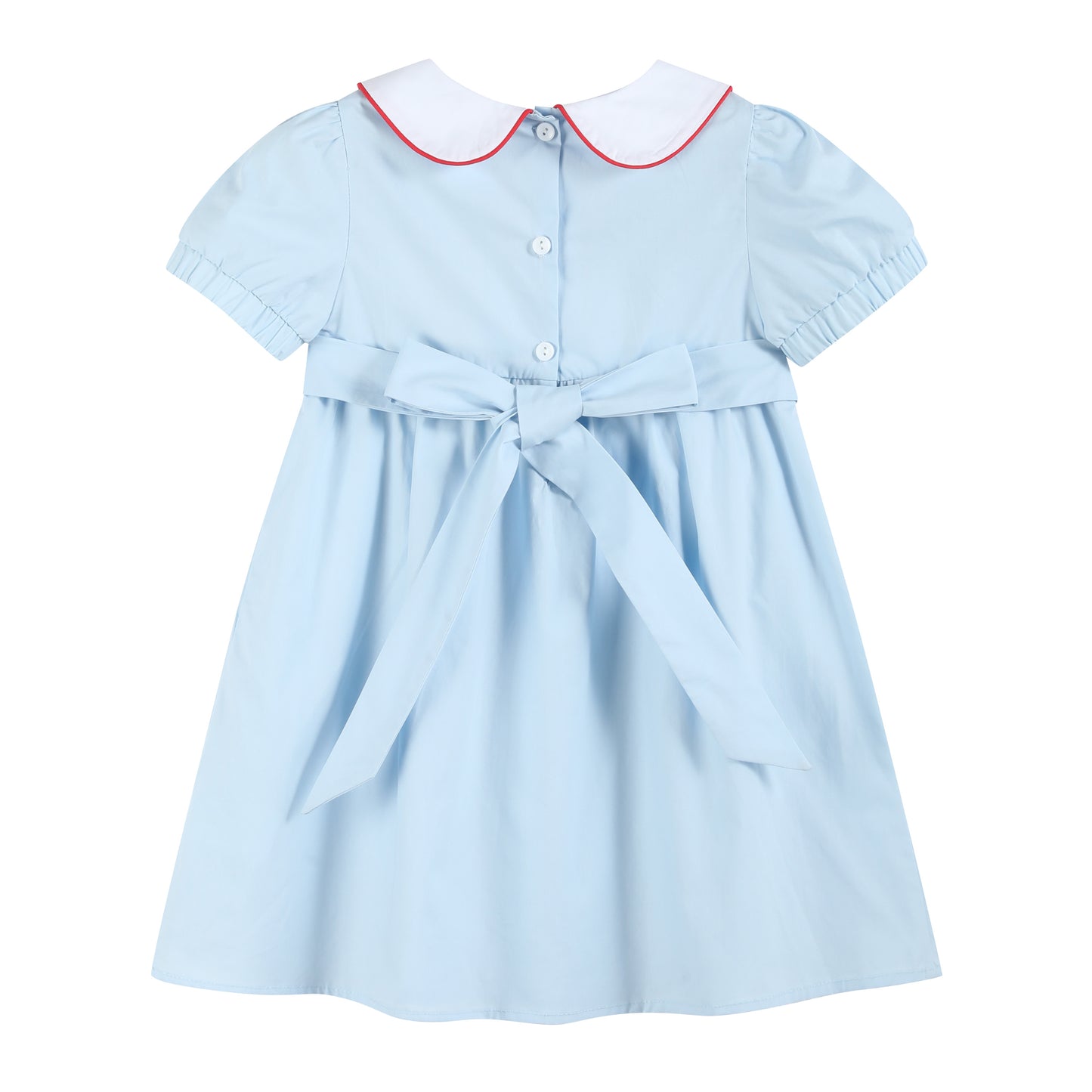 Light Blue Santa Smocked Dress