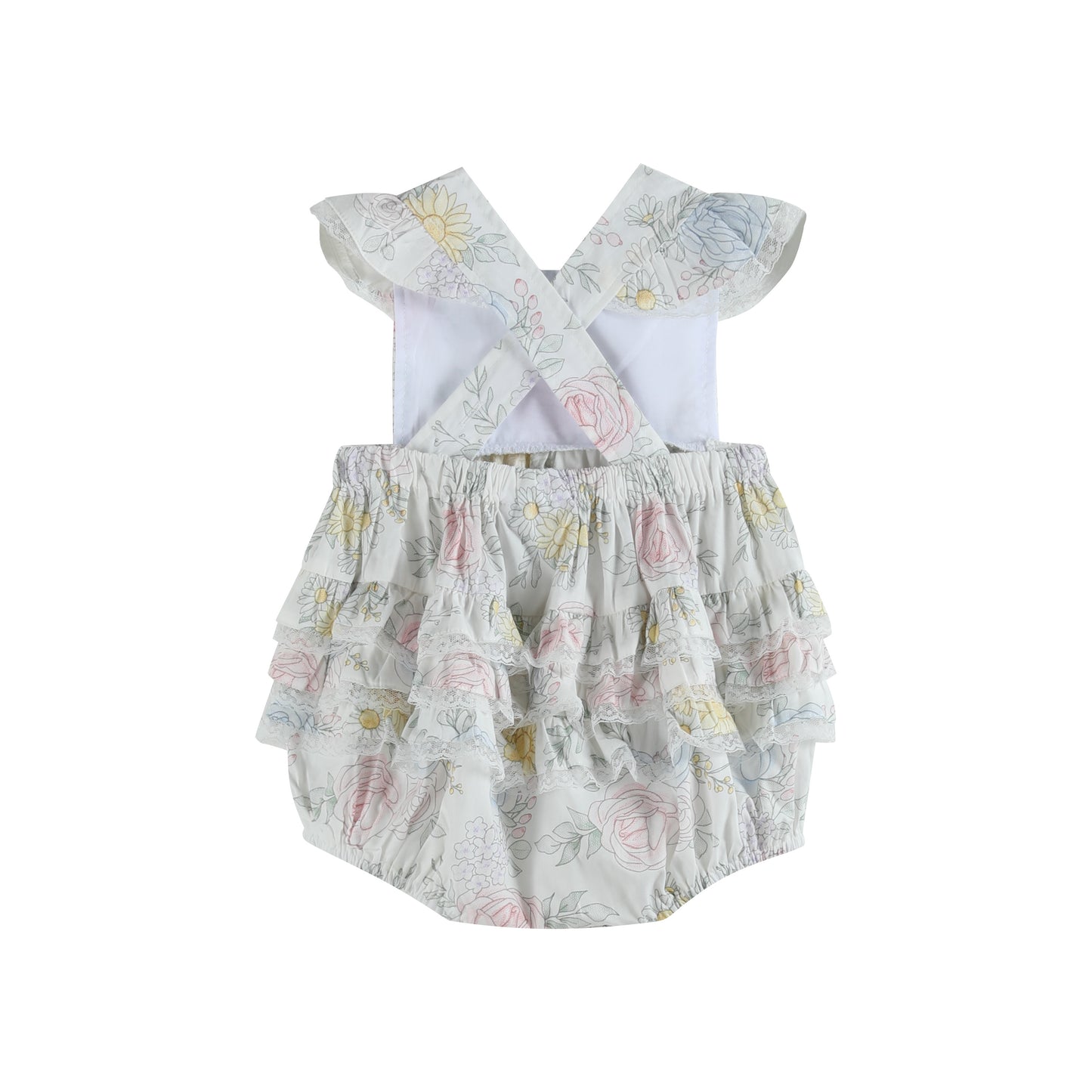 Bouquet Floral Ruffle Romper