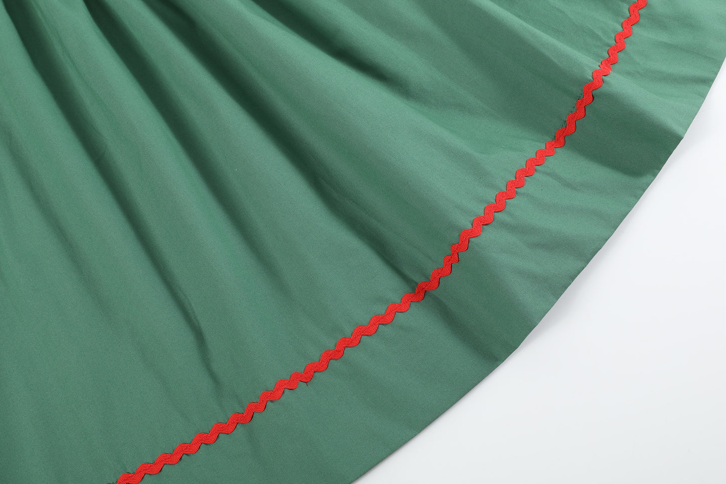 Green Christmas Tree Smocked Bishop Dress