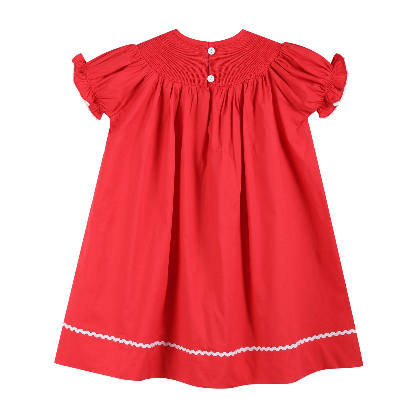 Red Santa Sleigh Bishop Dress