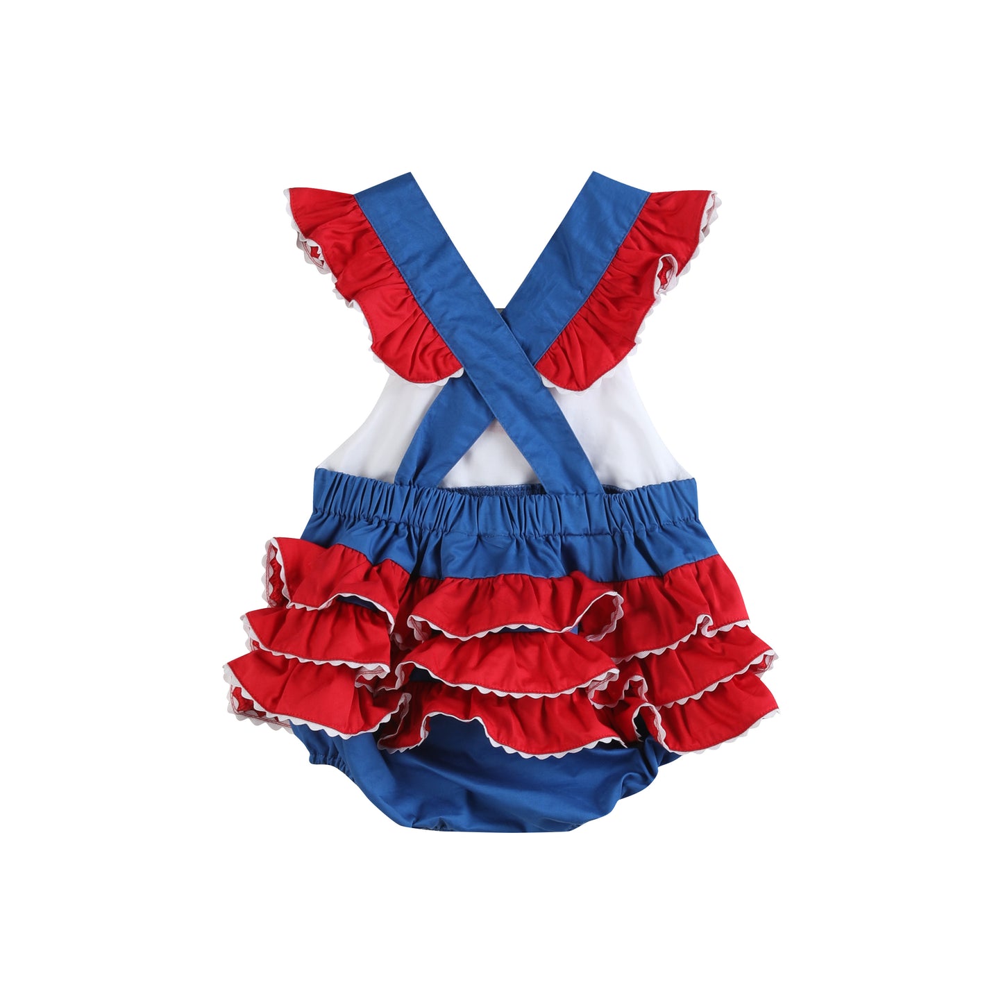 USA Flag Ruffle Romper