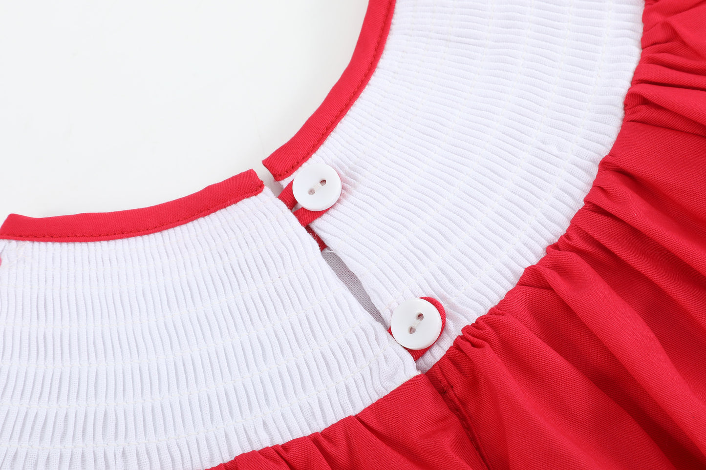 Red Heart and Lace Smocked Romper