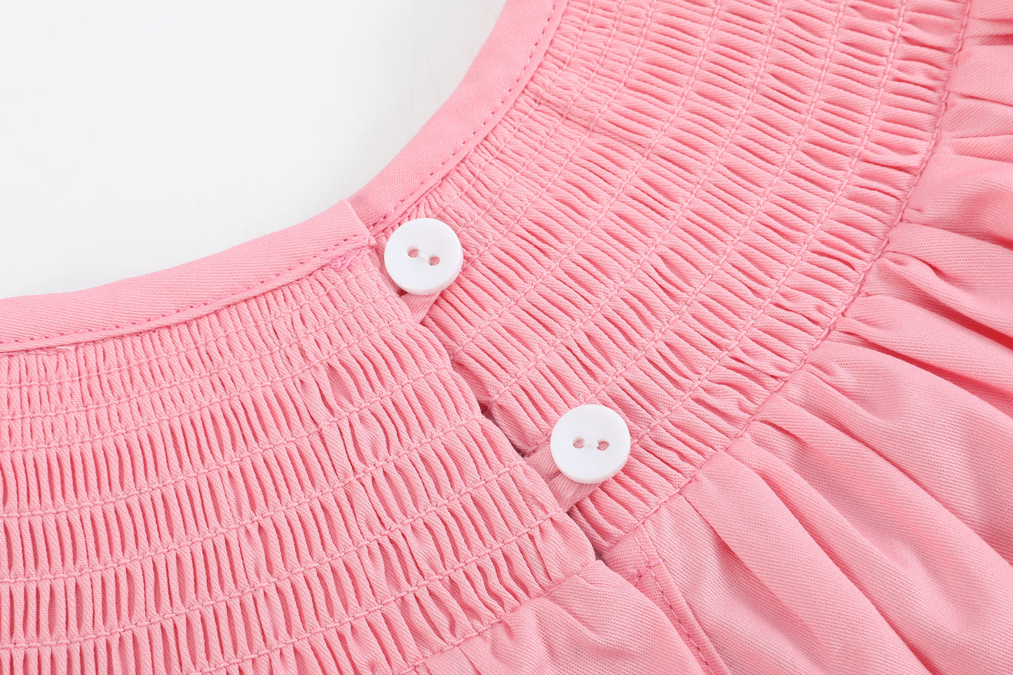 Pink Hearts Valentine Smocked Romper