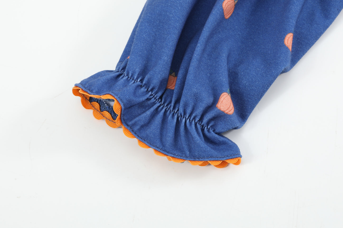 Blue Pumpkin Print Knit Smocked Playsuit