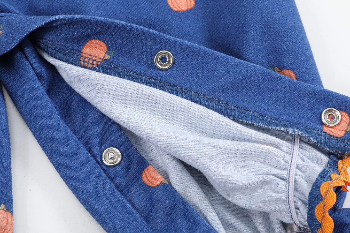 Blue Pumpkin Print Knit Smocked Playsuit