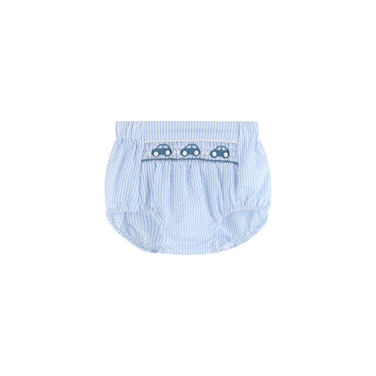 Blue Smocked Car Bloomers