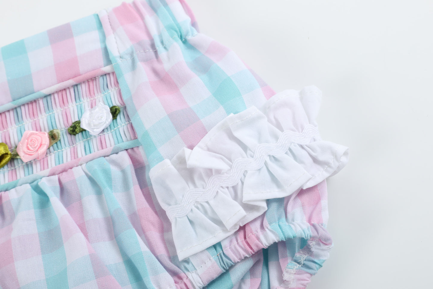 Pink Flower Smocked Bloomers