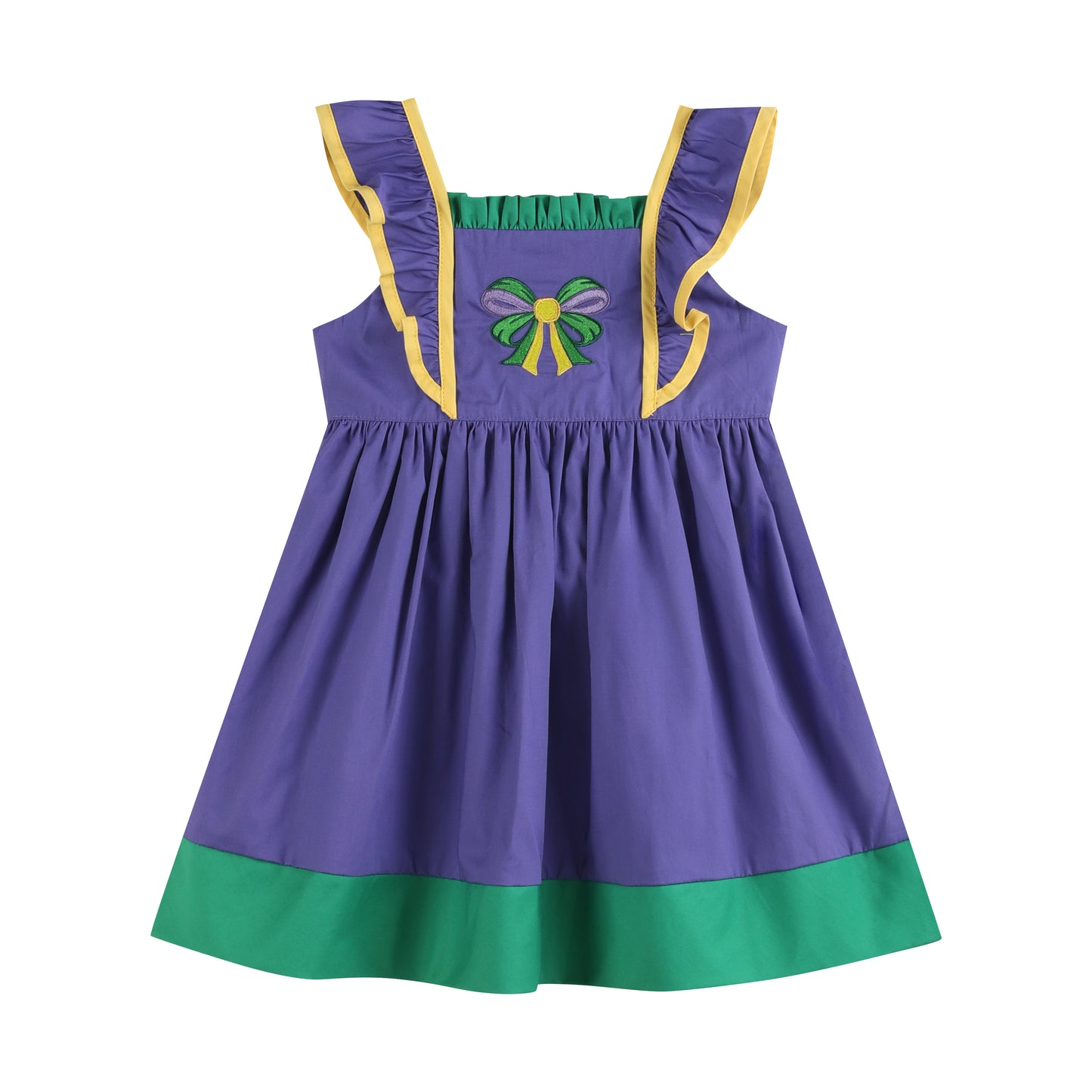 Purple Mardi Gras Ruffle Dress
