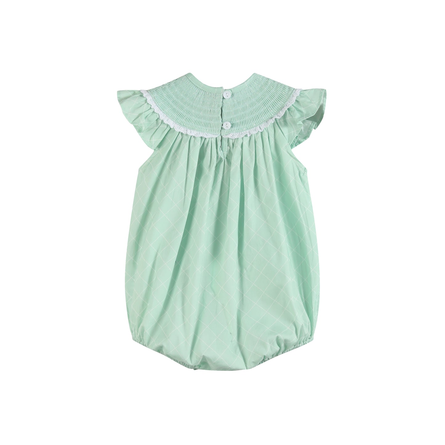 Aqua Daisy Smocked Romper
