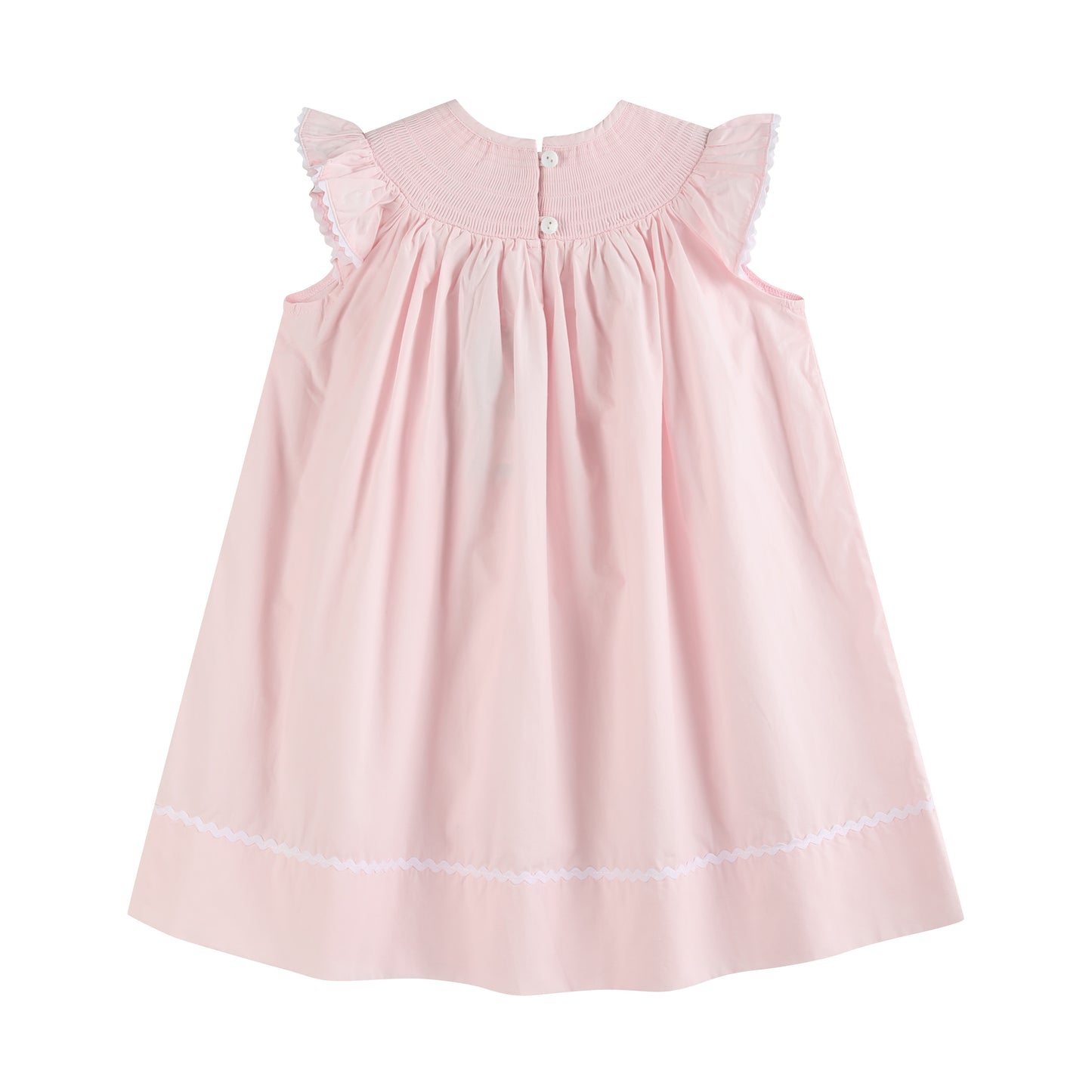 Pink Big Sister Smocked Bishop Dress