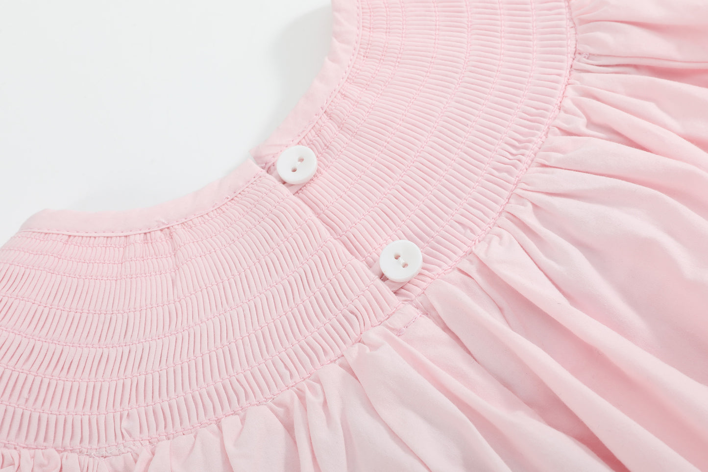 Pink Big Sister Smocked Bishop Dress