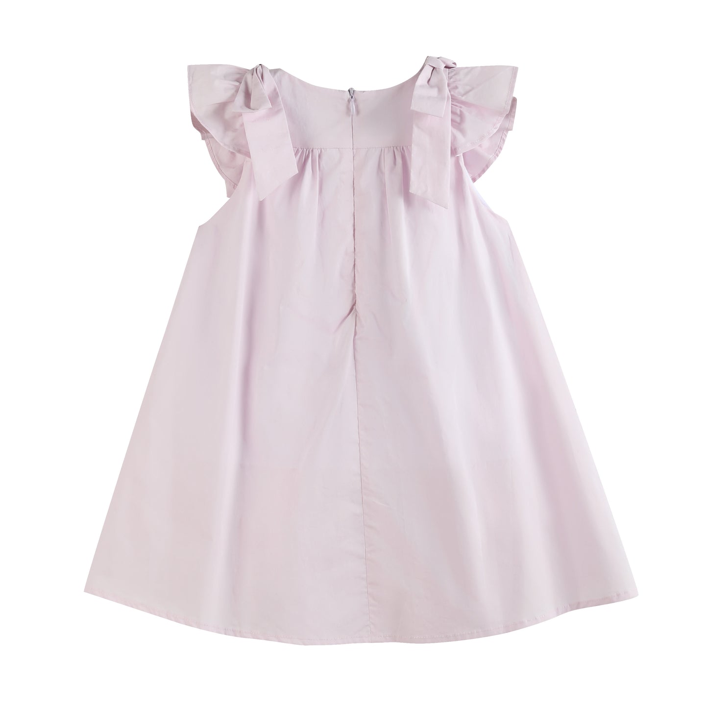 Light Purple Shoulder Bow Smocked Dress