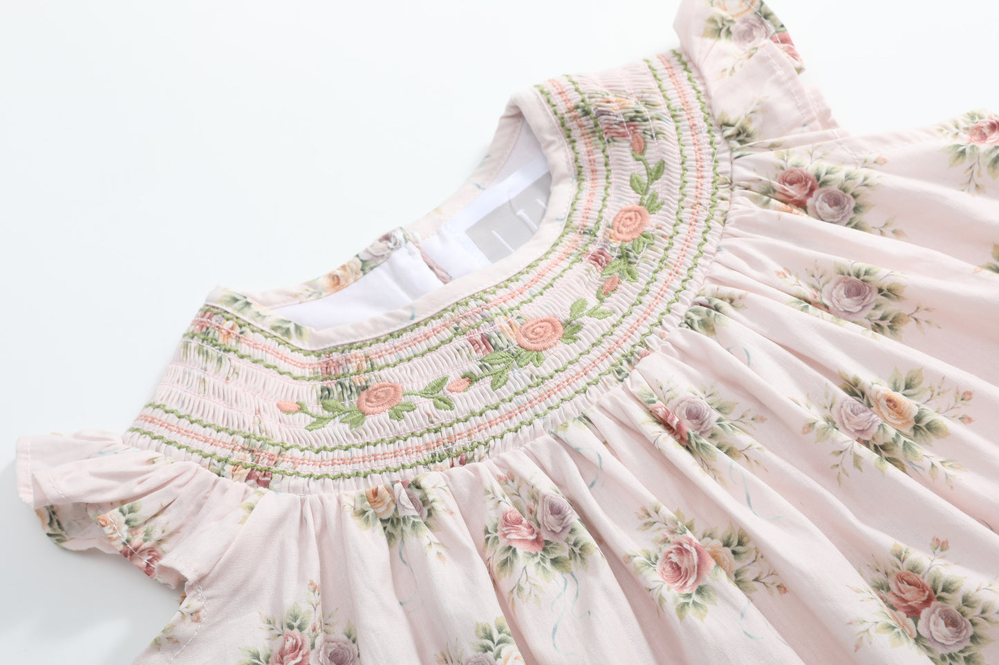 Heritage Custom Rose Smocked Bishop Dress