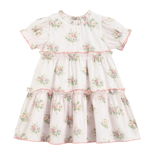 Heritage Custom Rose Layered Ruffle Dress