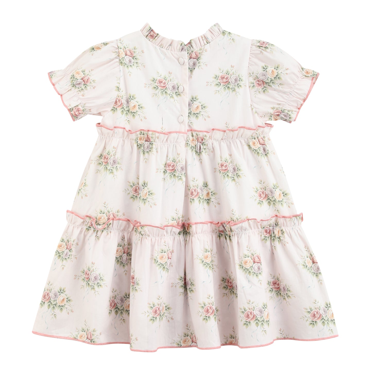 Heritage Custom Rose Layered Ruffle Dress