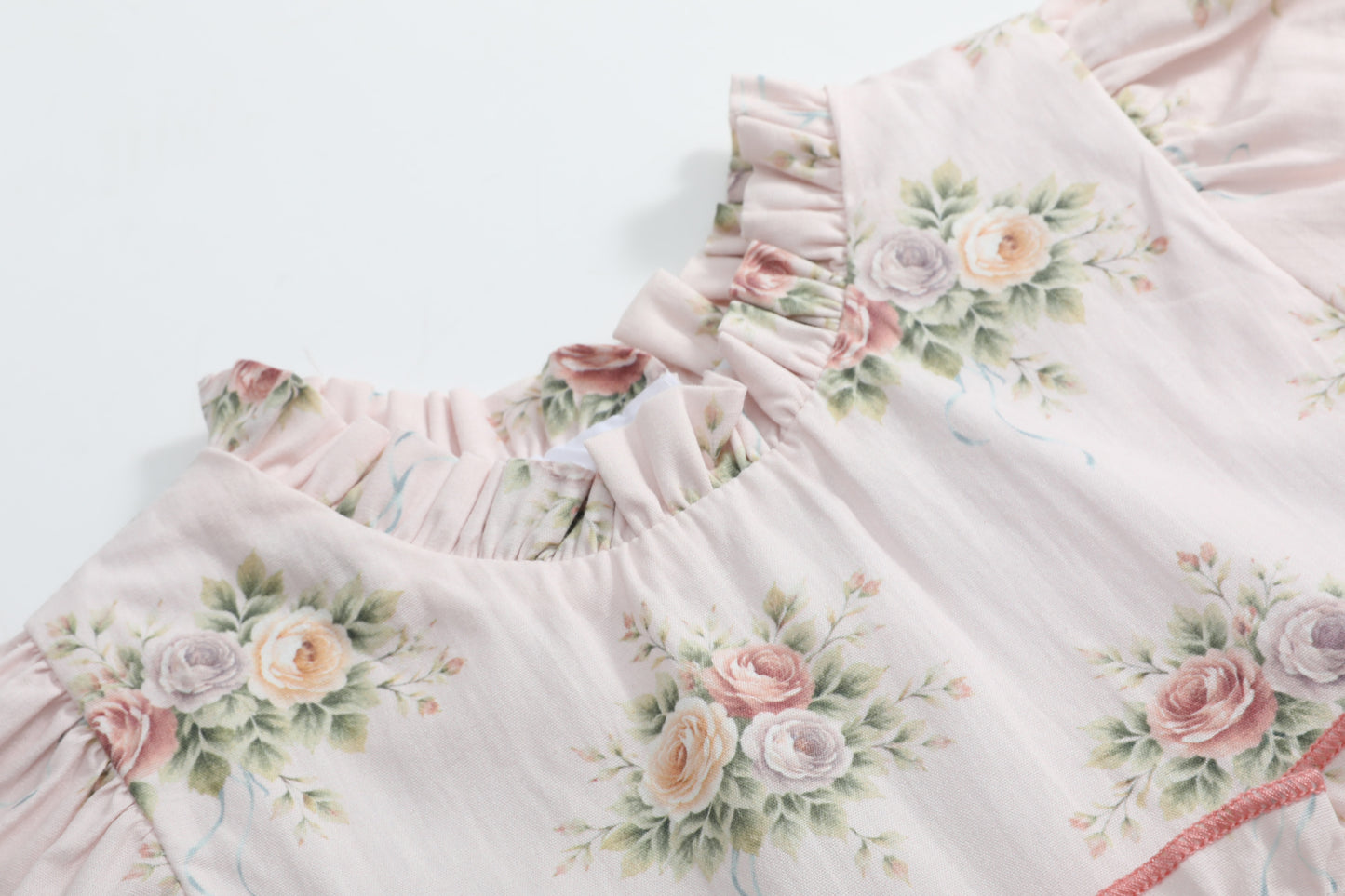 Heritage Custom Rose Layered Ruffle Dress
