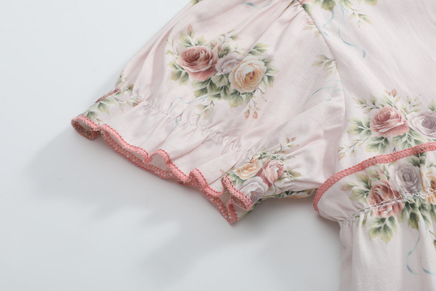 Heritage Custom Rose Layered Ruffle Dress