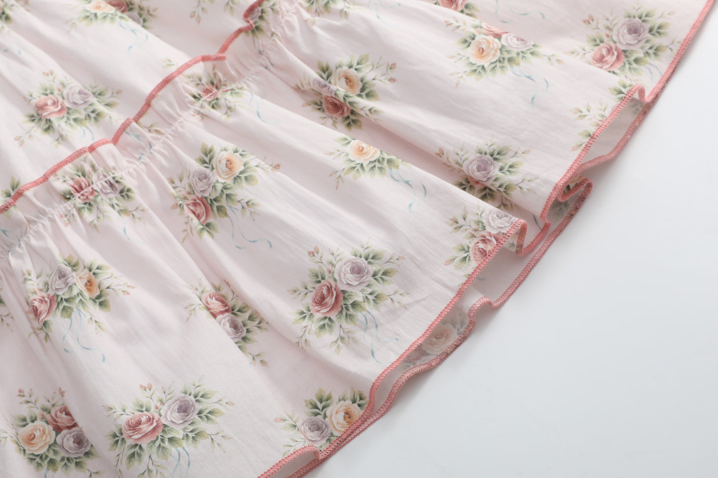 Heritage Custom Rose Layered Ruffle Dress