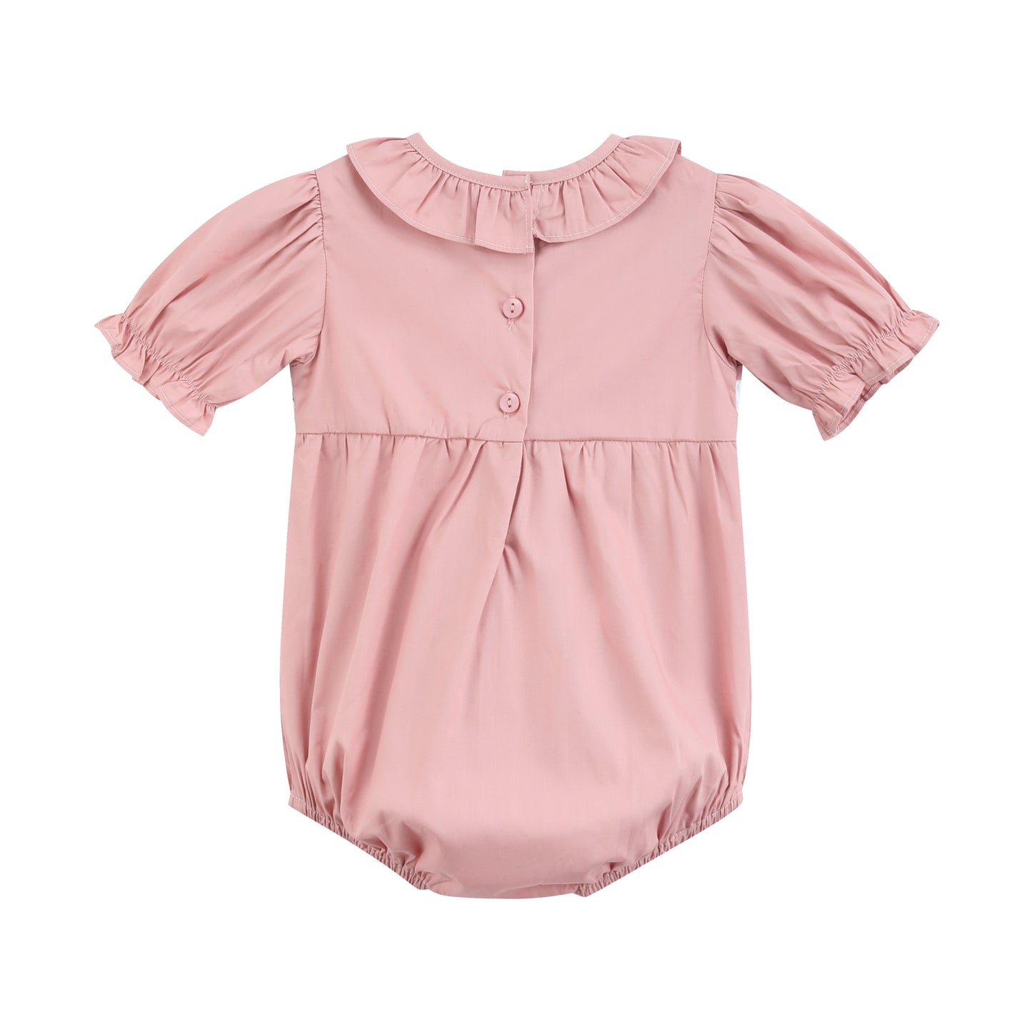 Heritage Rose Ruffle Smocked Romper