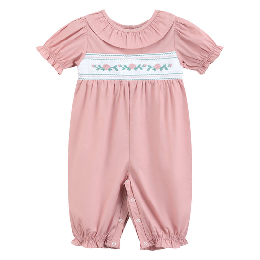 Heritage Rose Ruffle Smocked Playsuit