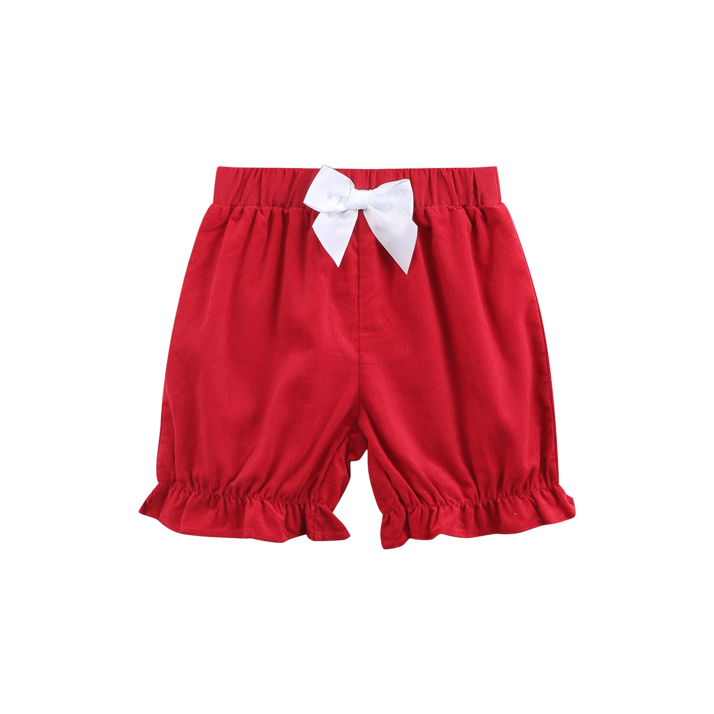 Red Corduroy Christmas Smocked Dress and Bloomers
