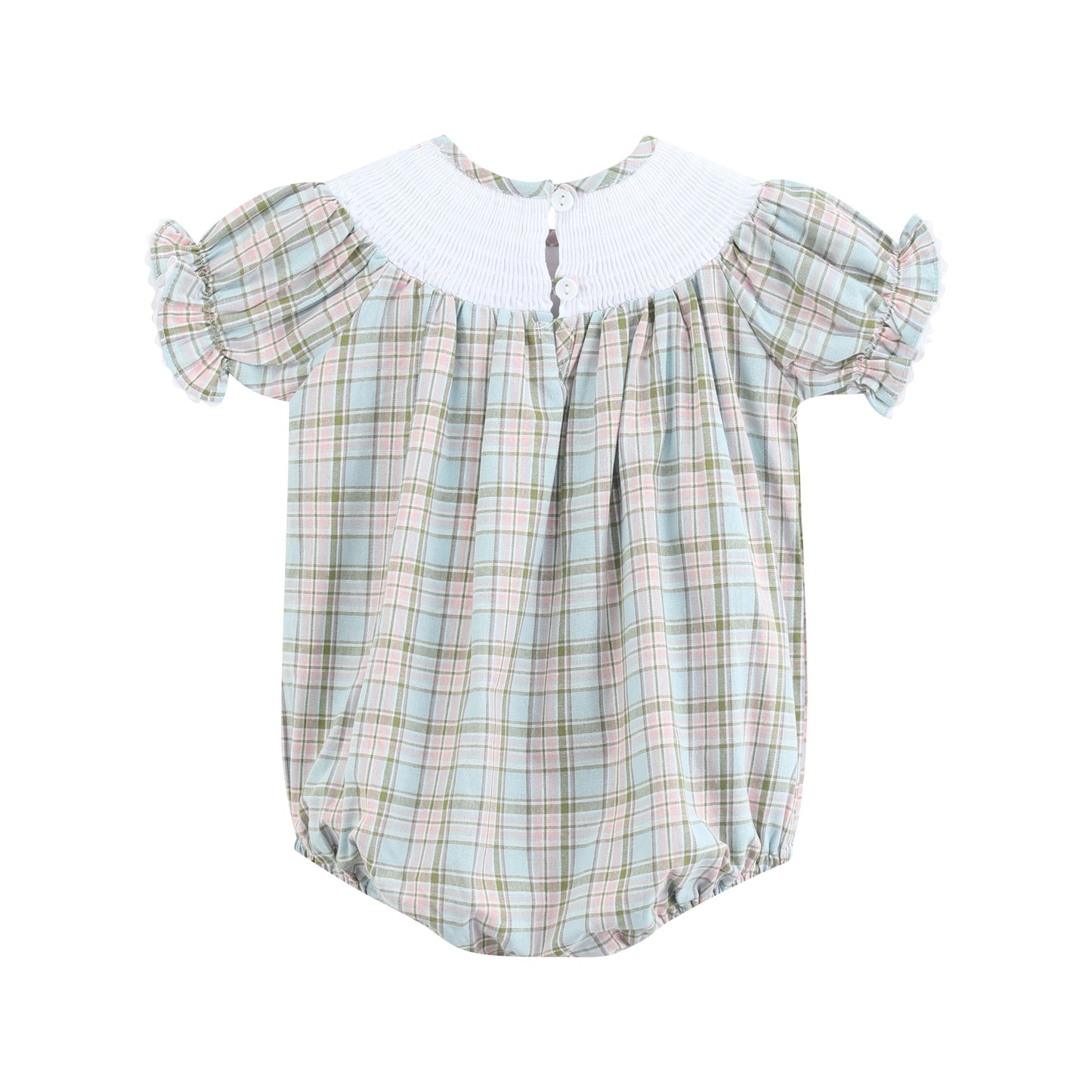 Pinkmas Plaid Christmas Smocked Romper