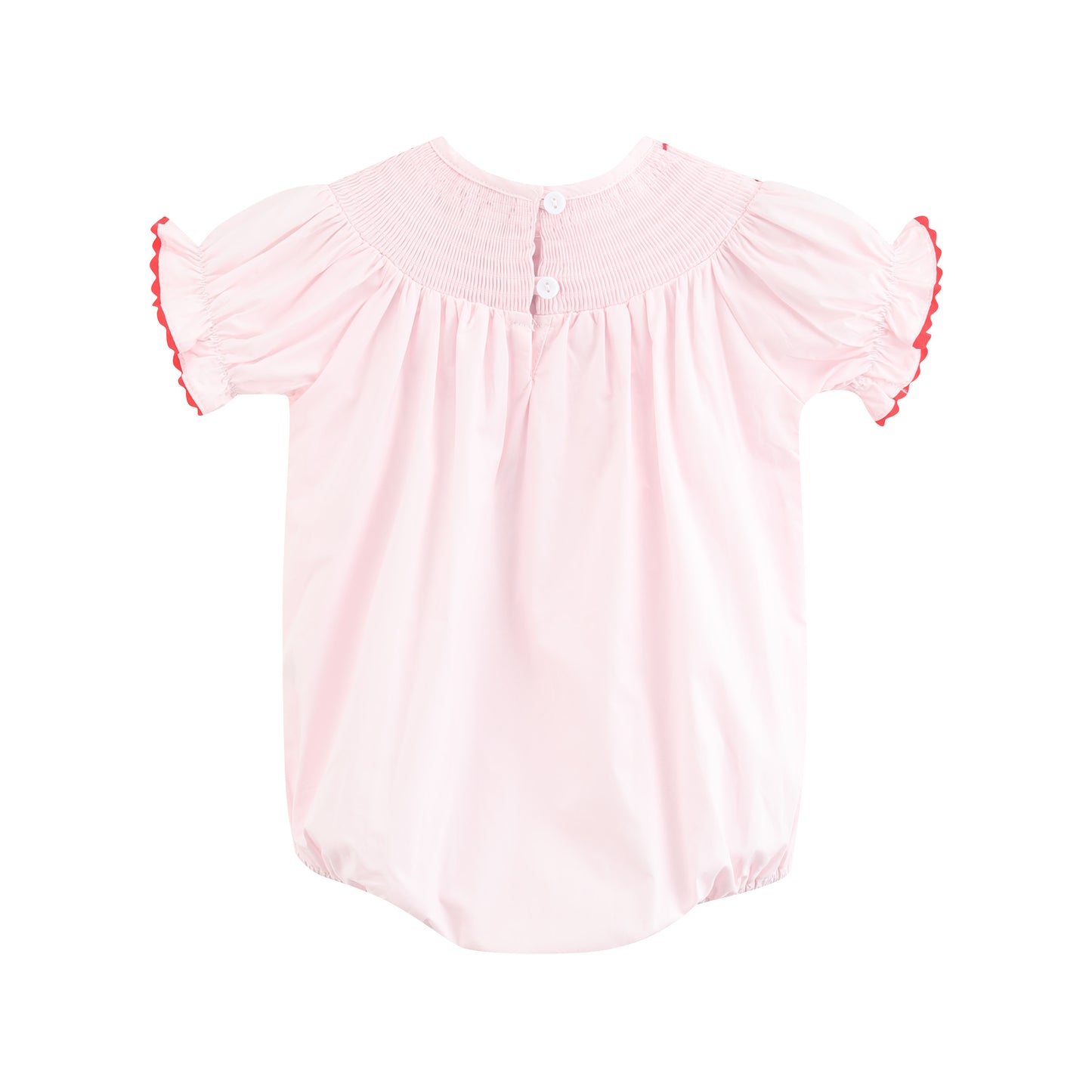 Pink Christmas Smocked Romper