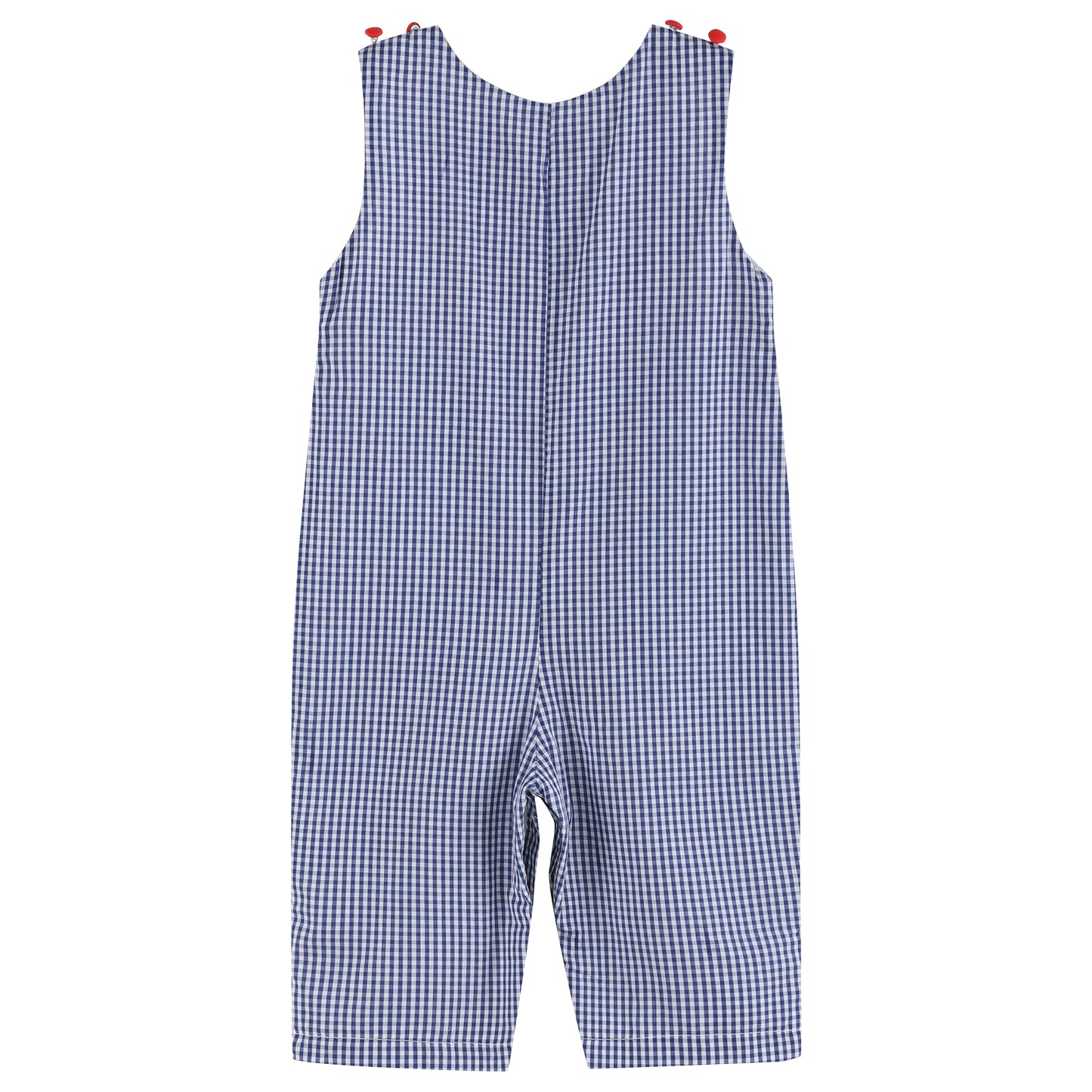 Blue Gingham 123 ABC School Smocked Overalls