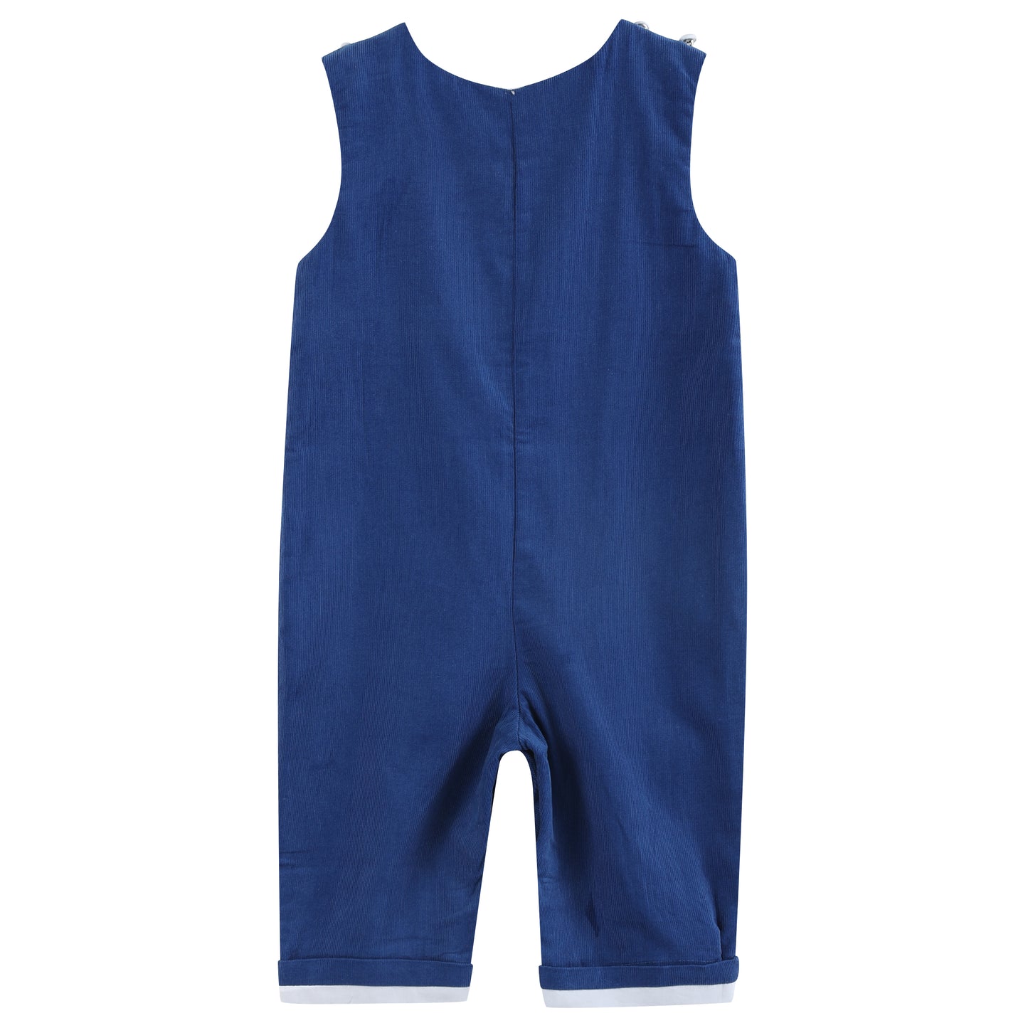 Royal Blue Nativity Sky Smocked Corduroy Overalls