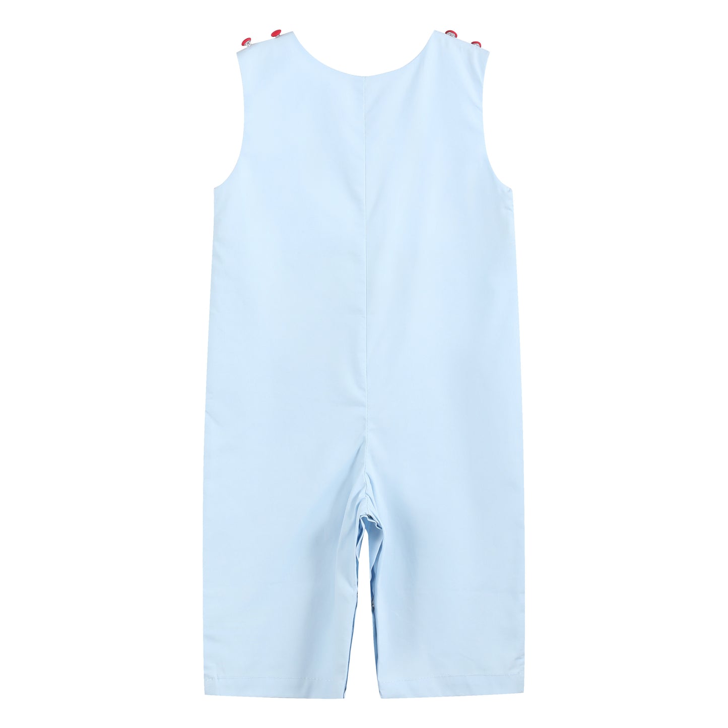 Light Blue Santa Smocked Overalls