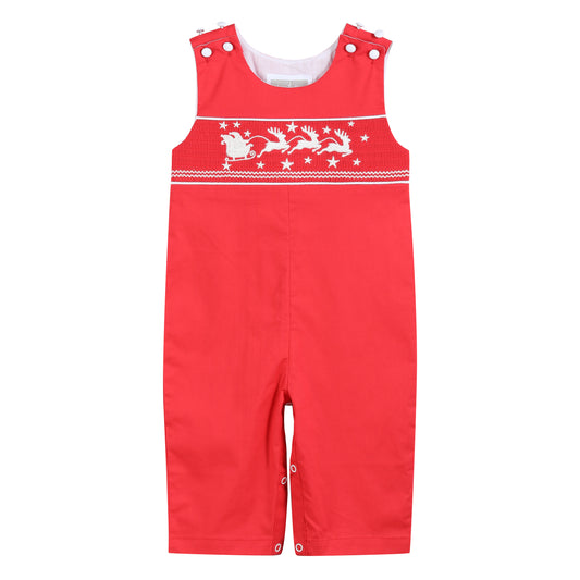 Red Santa Sleigh Overalls